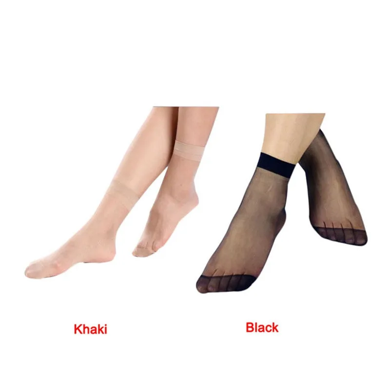 10 Pairs Women's Slim Stokings Casual Resilient Transparent Sexy Socks Calze#B629 SM6