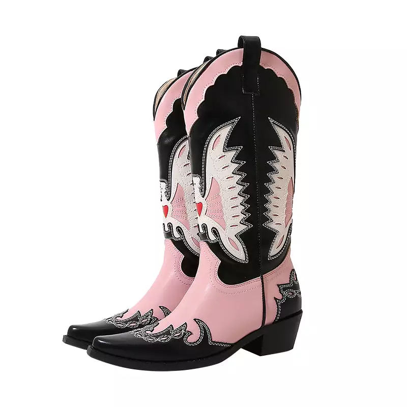 2024 New Cowgirl Boots pointed toe embroideryCowboy Boots for women