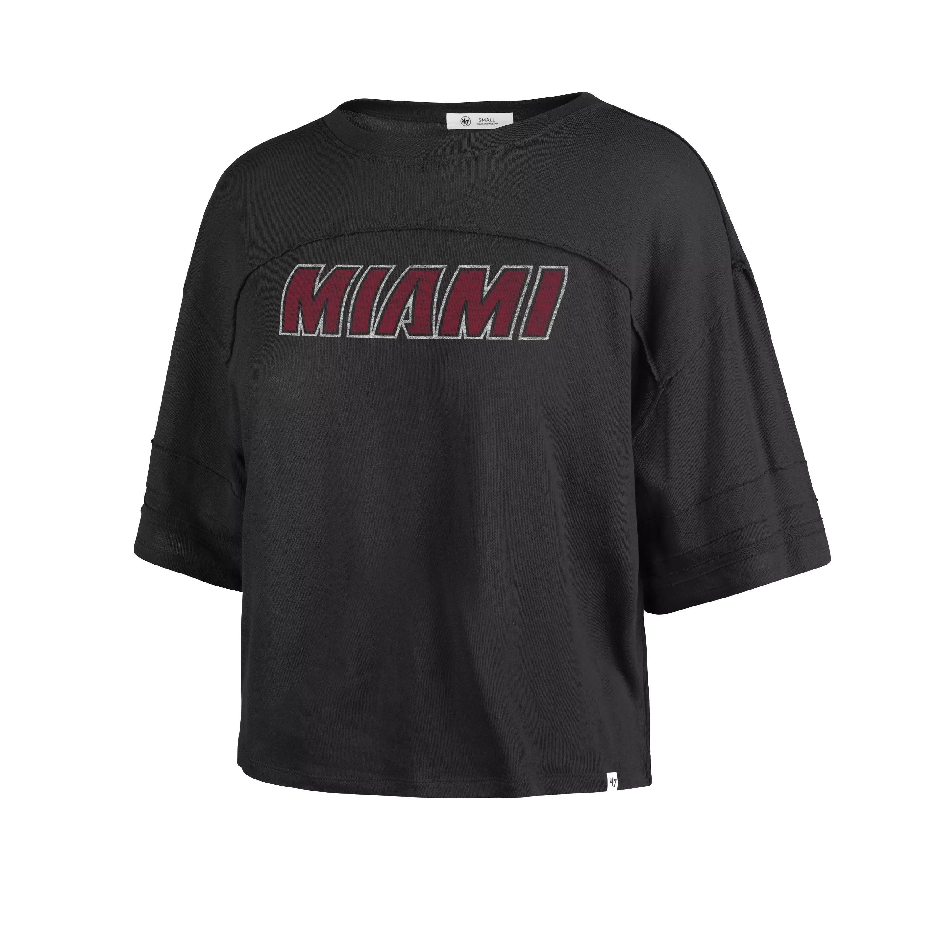 '47 Brand Miami HEAT Wordmark Women's Crop Tee