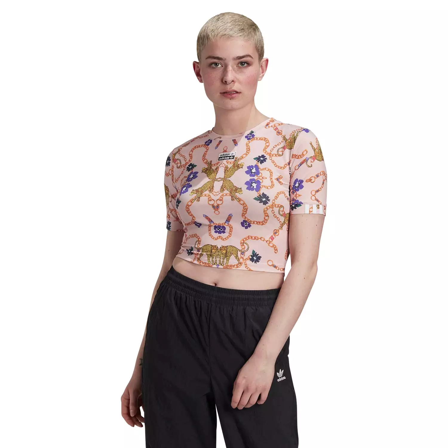 Adidas Originals X Her Studio London Cropped Tee - Pink