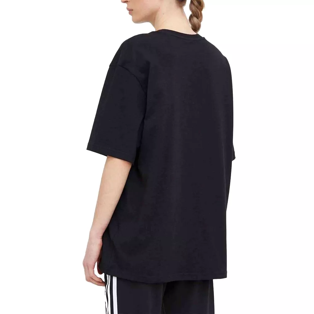 ADIDAS WOMEN'S BIG LOGO BOYFRIEND BLACK TEE