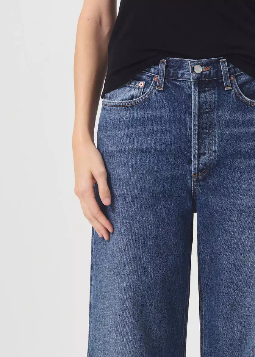 AGOLDE high rise wide leg jeans in Control