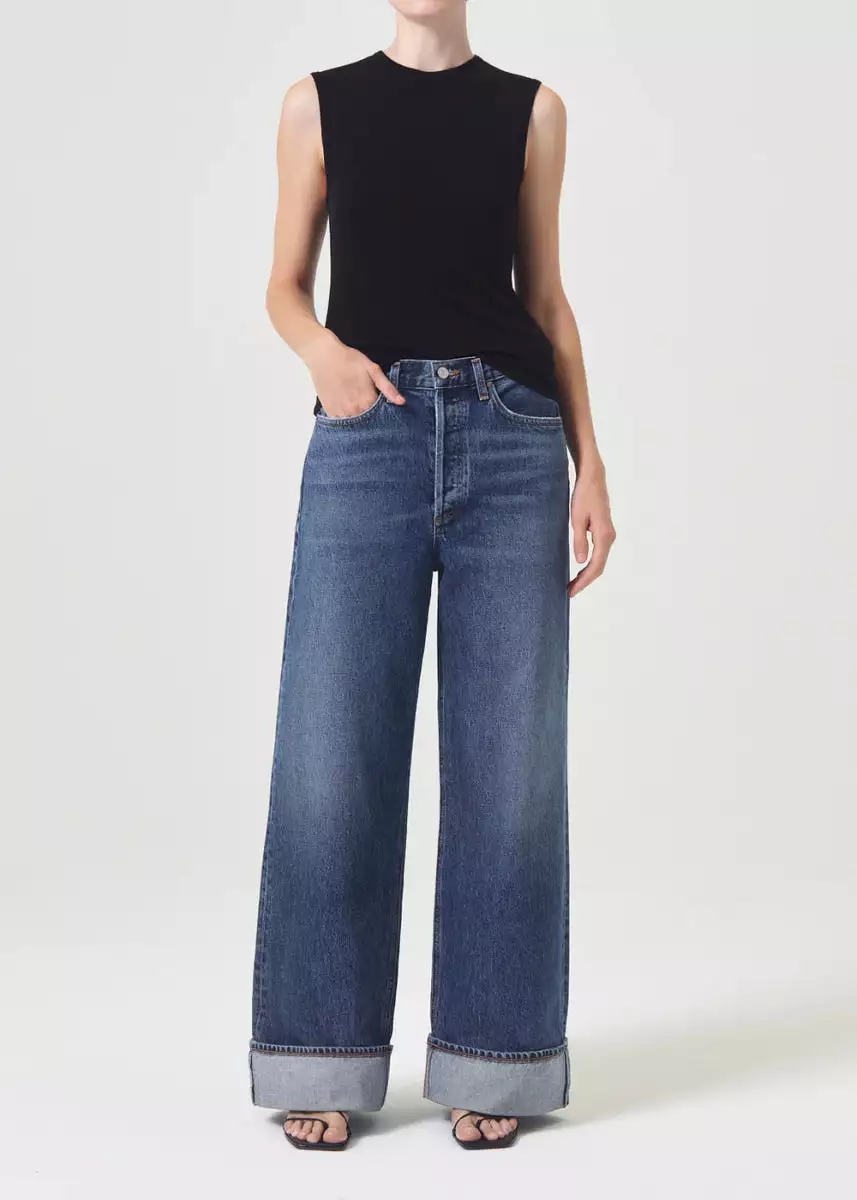 AGOLDE high rise wide leg jeans in Control