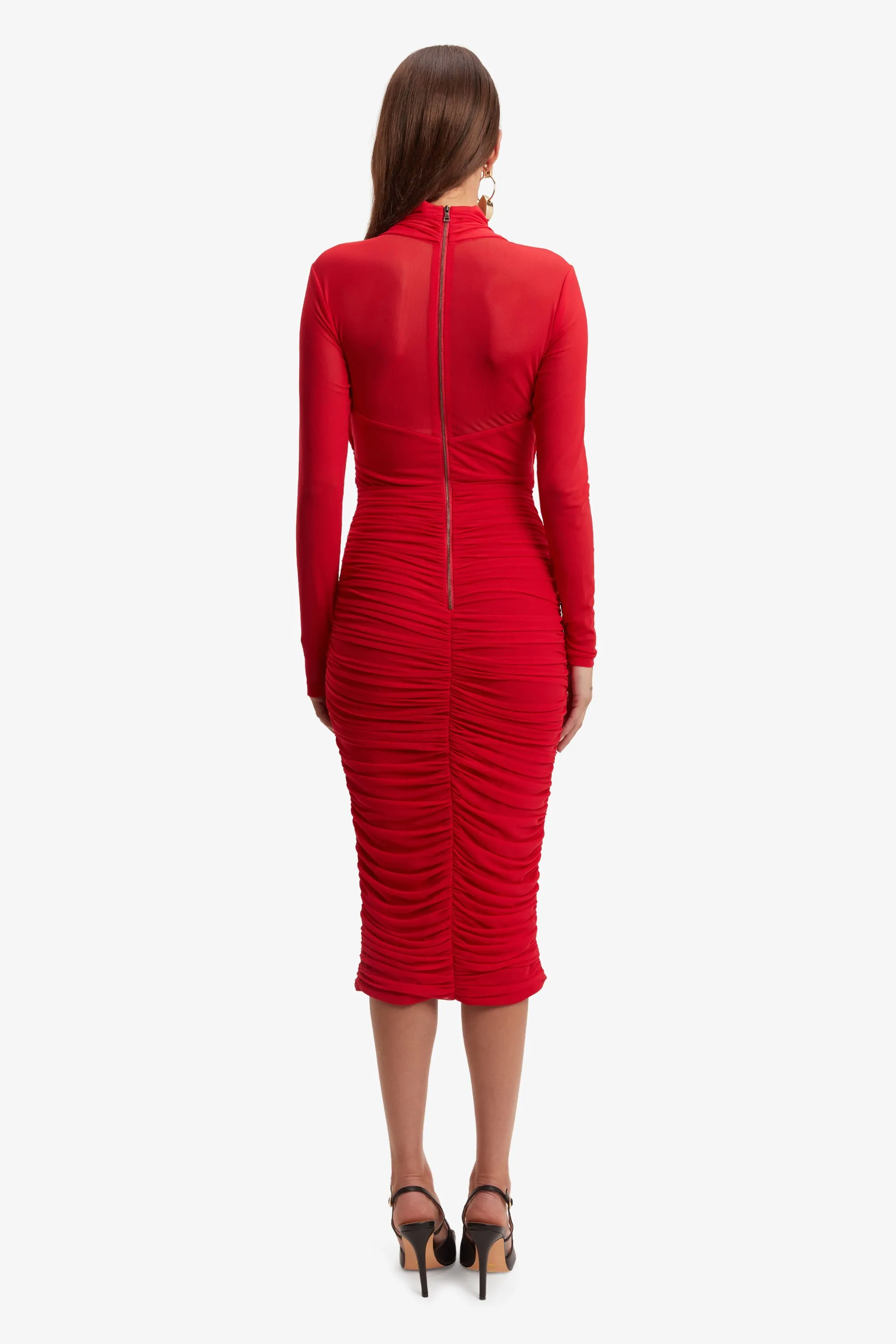 aliyah dress in fire red