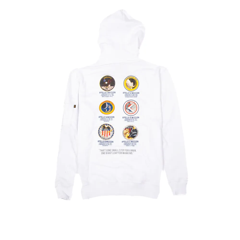 Alpha Industries Apollo Mission Hoody White 106338-09