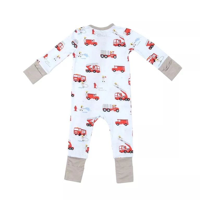 Angel Dear - Firetruck Dalmations Zipper Romper