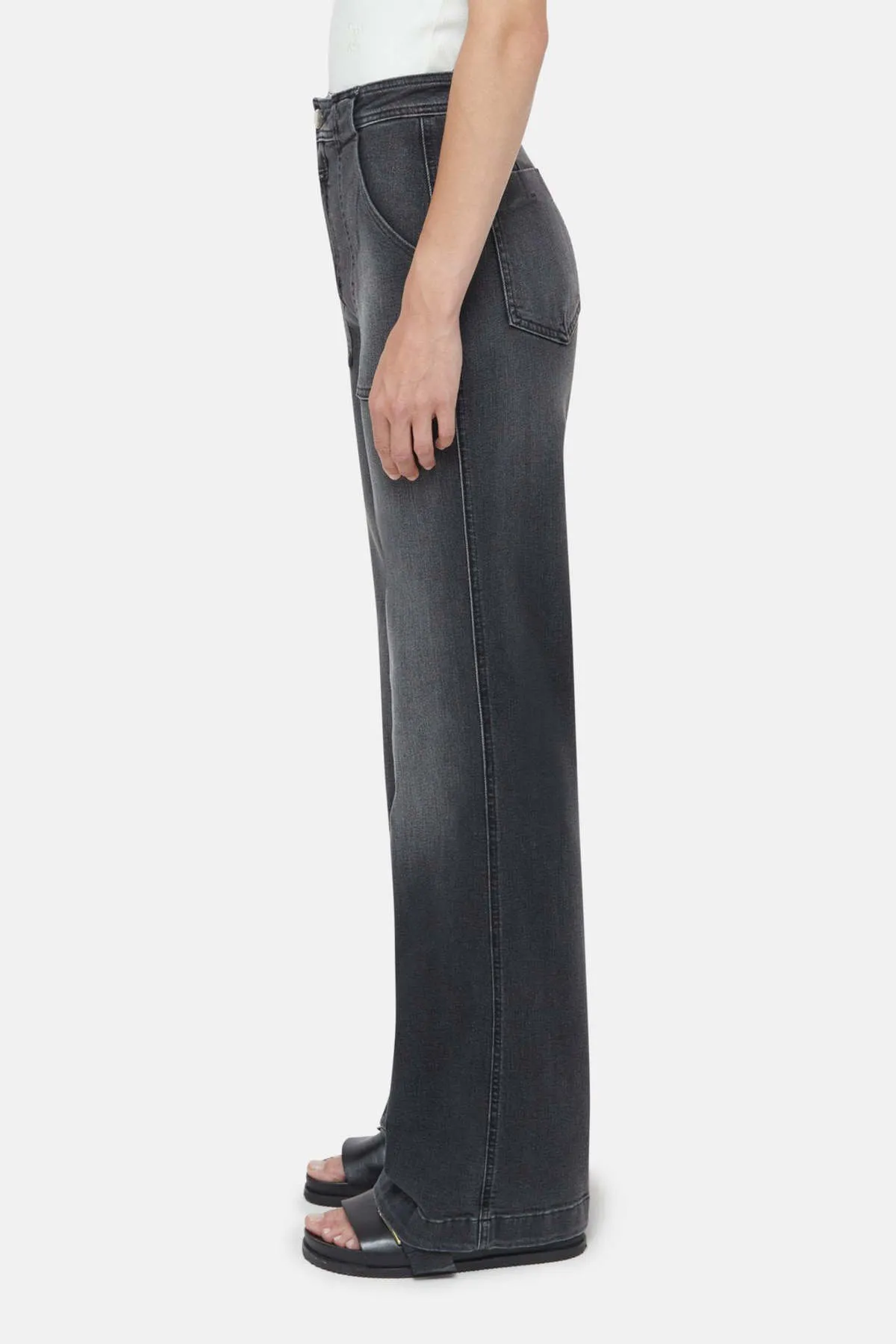 Aria Straight Leg Jean - Dark Grey