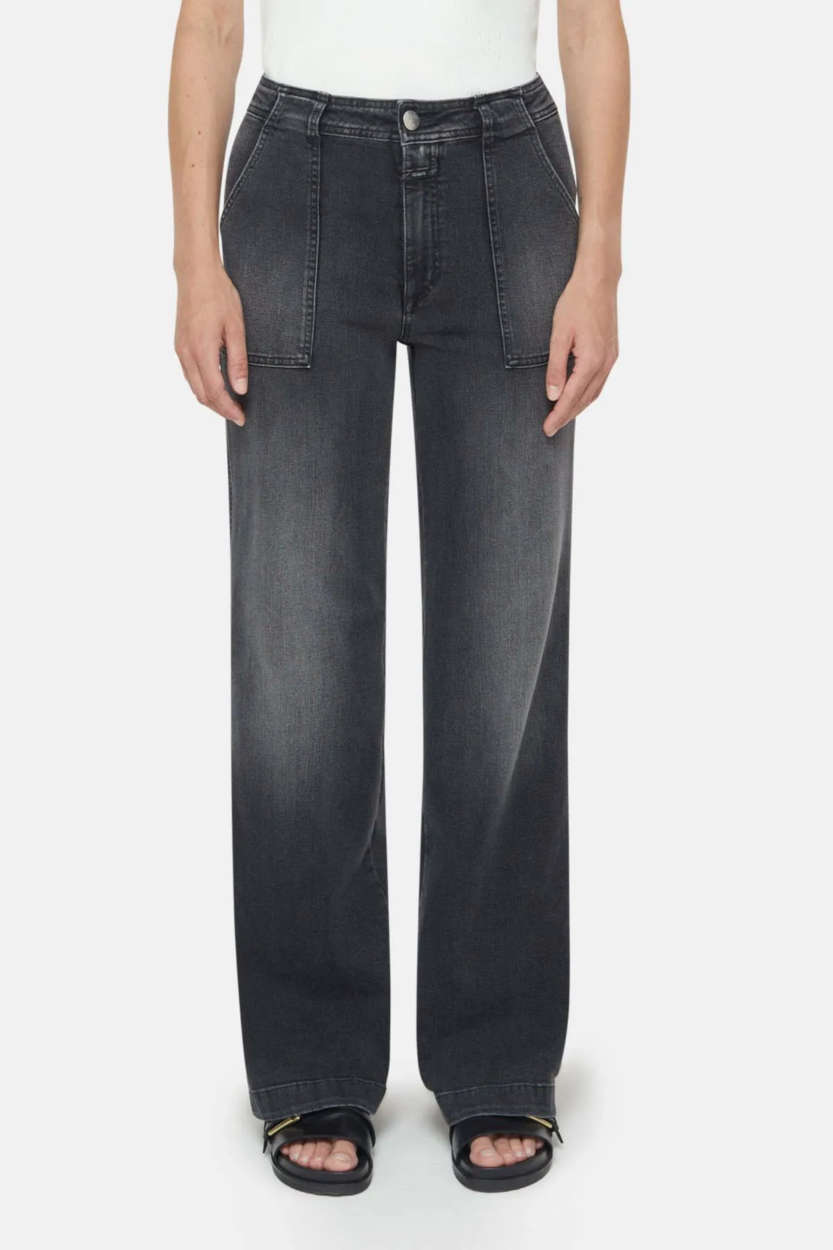 Aria Straight Leg Jean - Dark Grey