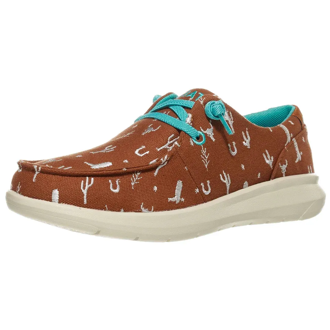 Ariat Women's Hilo Doodle Casual Shoe in Sorrel Western Icons