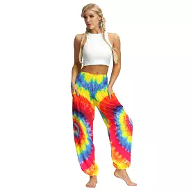 Ashore Shop New Summer Women Pants Plus Size Colorful Tie Dye Casual Loose Harem Pants Women Long Trousers