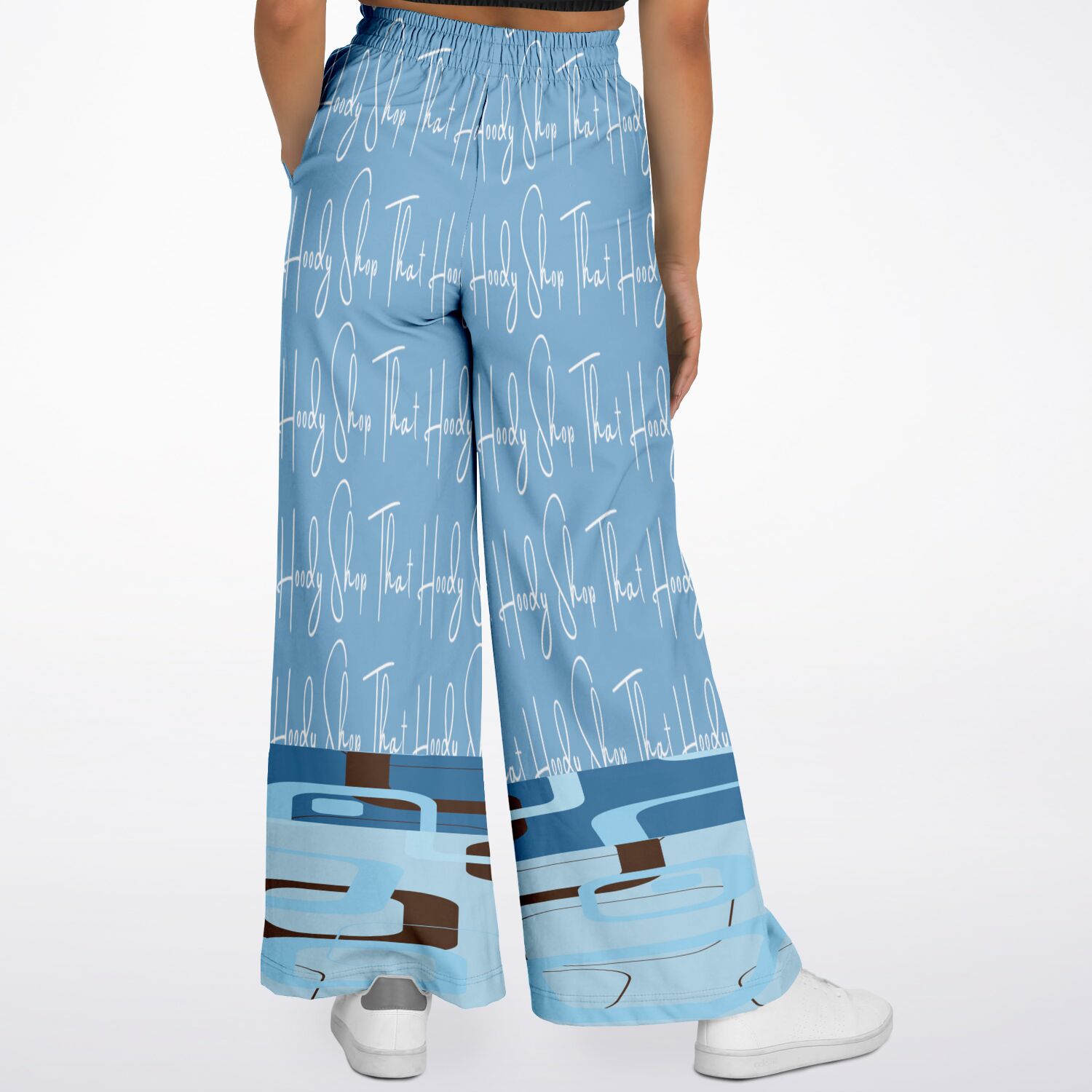 Blue Geo THS Signature SW  Eco-Poly Stretchy Phat Bellbottoms