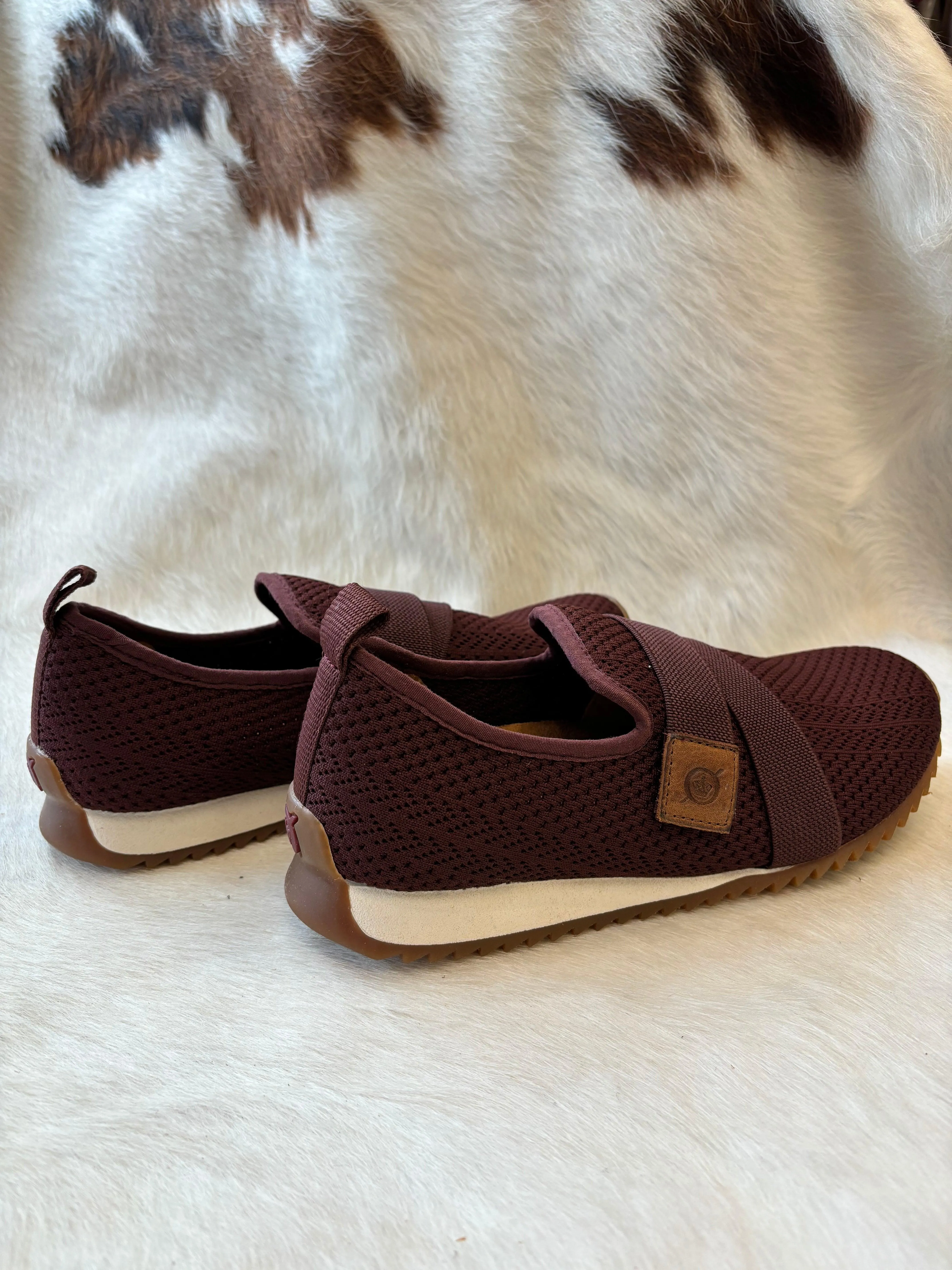 Born Women's Dark Brick Red Newbury Fabric Casual Shoe BR0043244-DKRD