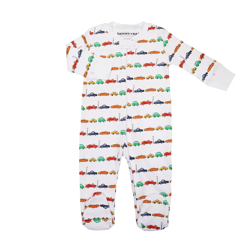 Car Parade Zipper Romper