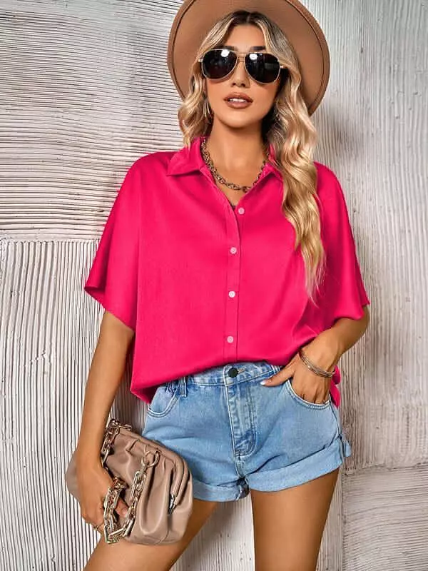 Casual Short Sleeved Women Shirt