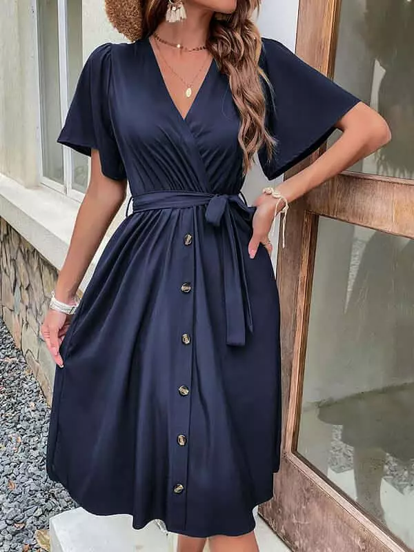 Casual Short Women Midi Dress