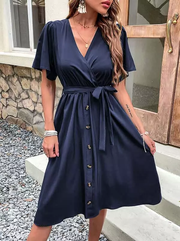 Casual Short Women Midi Dress