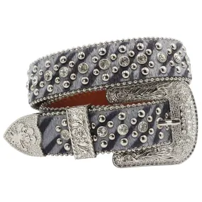 Casual Women's Solid Crystal Diamond Rhinestones Pin Buckle Belt