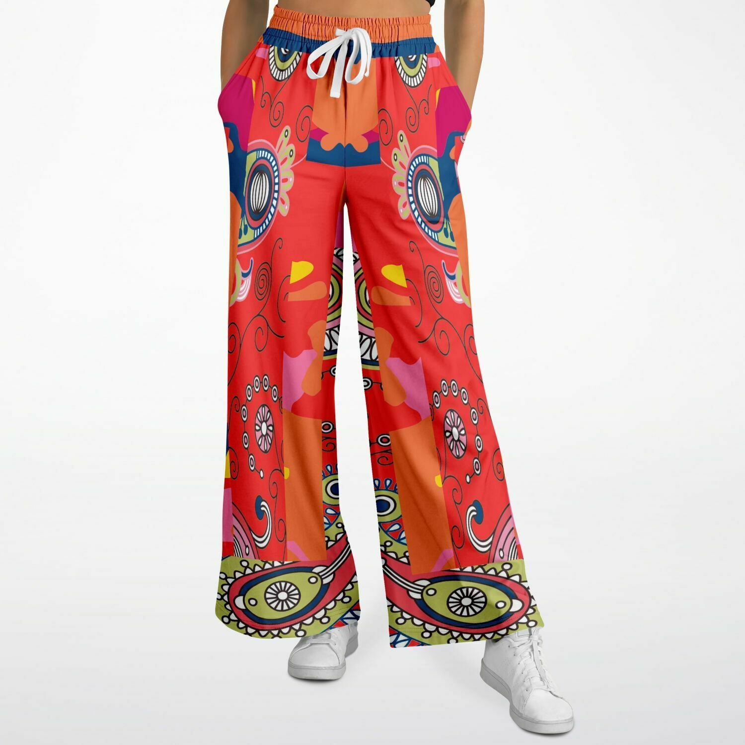 Chili Pepper Camo Paisley Eco-Poly Stretchy Phat Bellbottoms