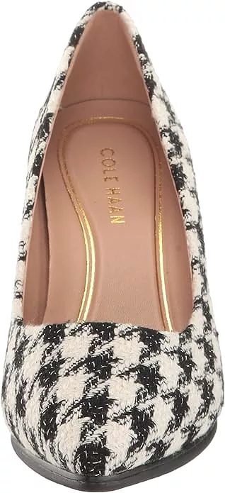 Cole Haan Grand Ambition Metallic Houndstooth Pointed Toe Stiletto Heeled Pumps