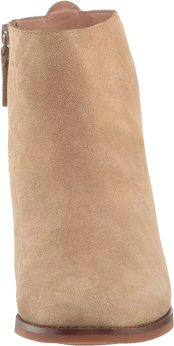 Cole Haan Holis Dark Latte Suede Buckle Detailed Pointed Toe Ankle Booties