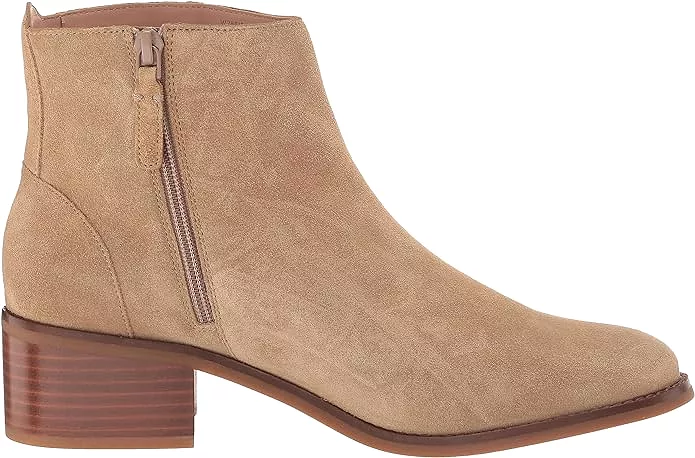 Cole Haan Holis Dark Latte Suede Buckle Detailed Pointed Toe Ankle Booties