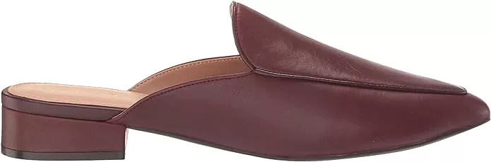 Cole Haan Piper Bloodstone Leather Pointed Toe Slip On Classic Mules Shoes