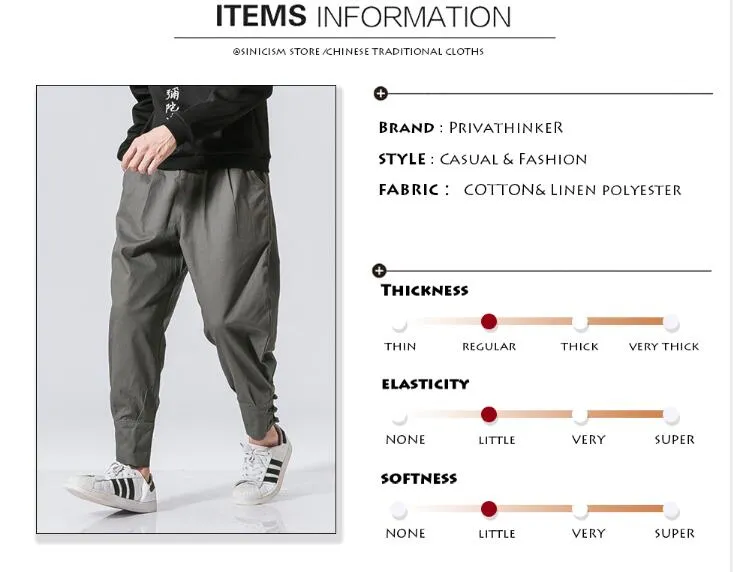 Cotton Linen Harem Pants