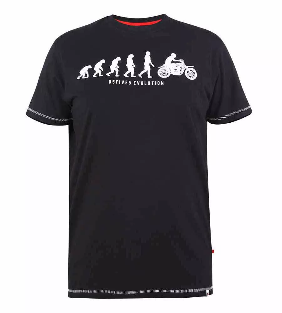 D555 Big Mens Evolution Printed T-Shirt (RUNTON)