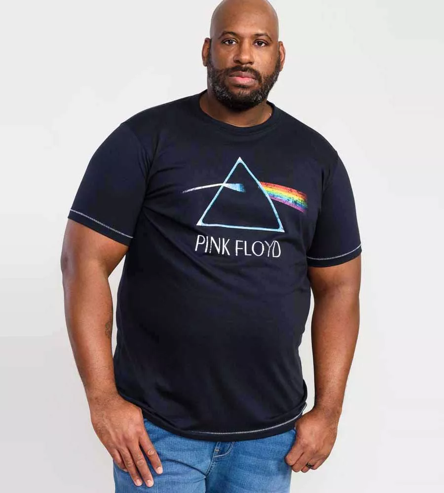 D555 Big Mens Pink Floyd Printed T-Shirt Official Licensed Product (ECLIPSE)