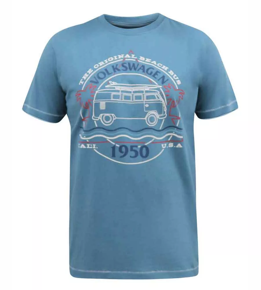 D555 Big Mens VW Campervan Printed T-Shirt Official Licensed Product (WOODHALL)