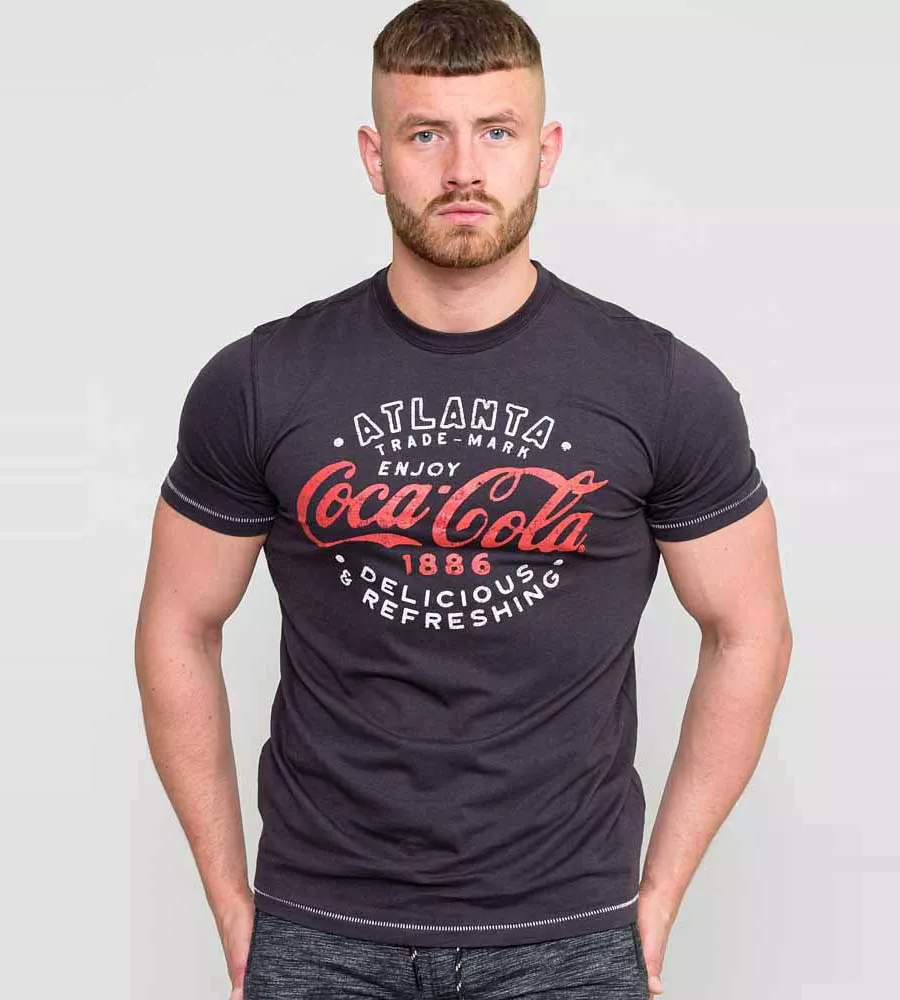 D555 Mens Coca Cola Printed T-Shirt Official Licensed Product (LONGHAM)