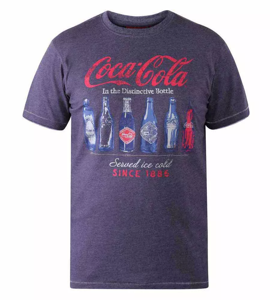 D555 Mens Official Coca Cola Bottle Printed T-Shirt (BOTTLES)