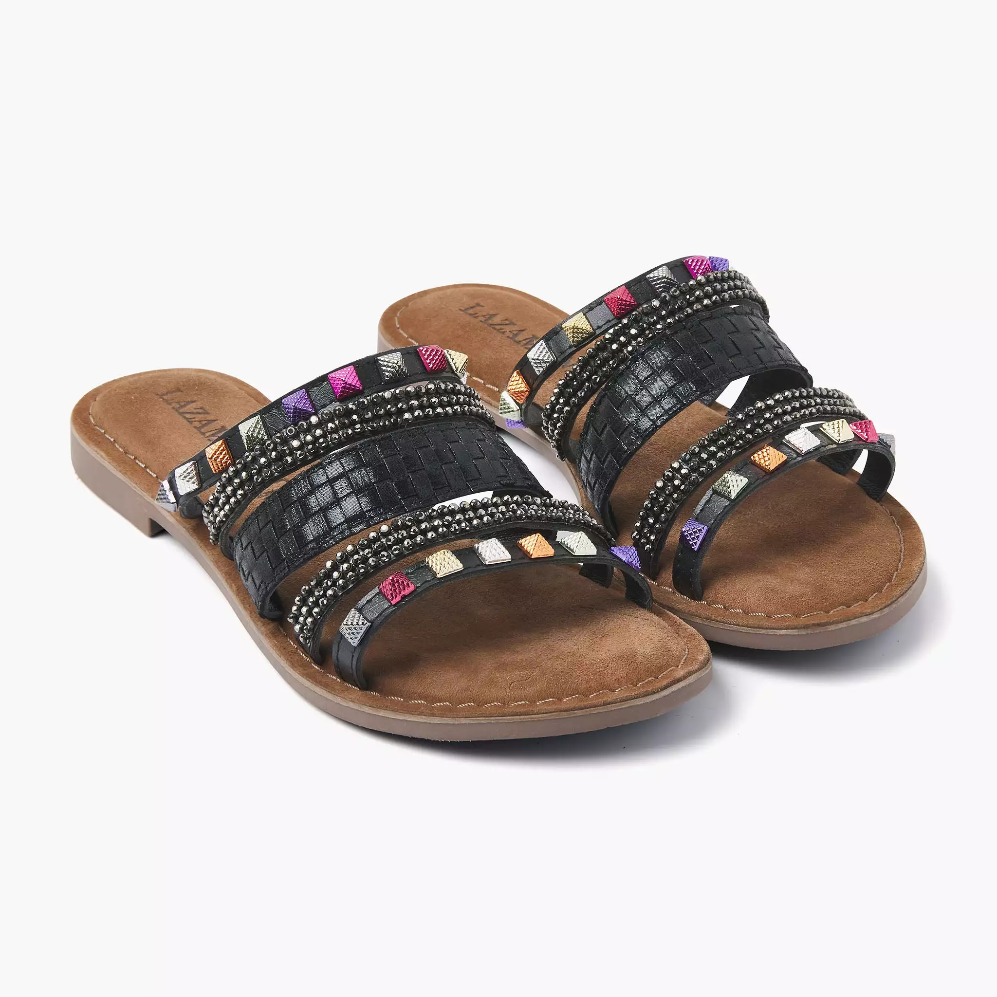 Dames Slippers 75.403 Black Combi