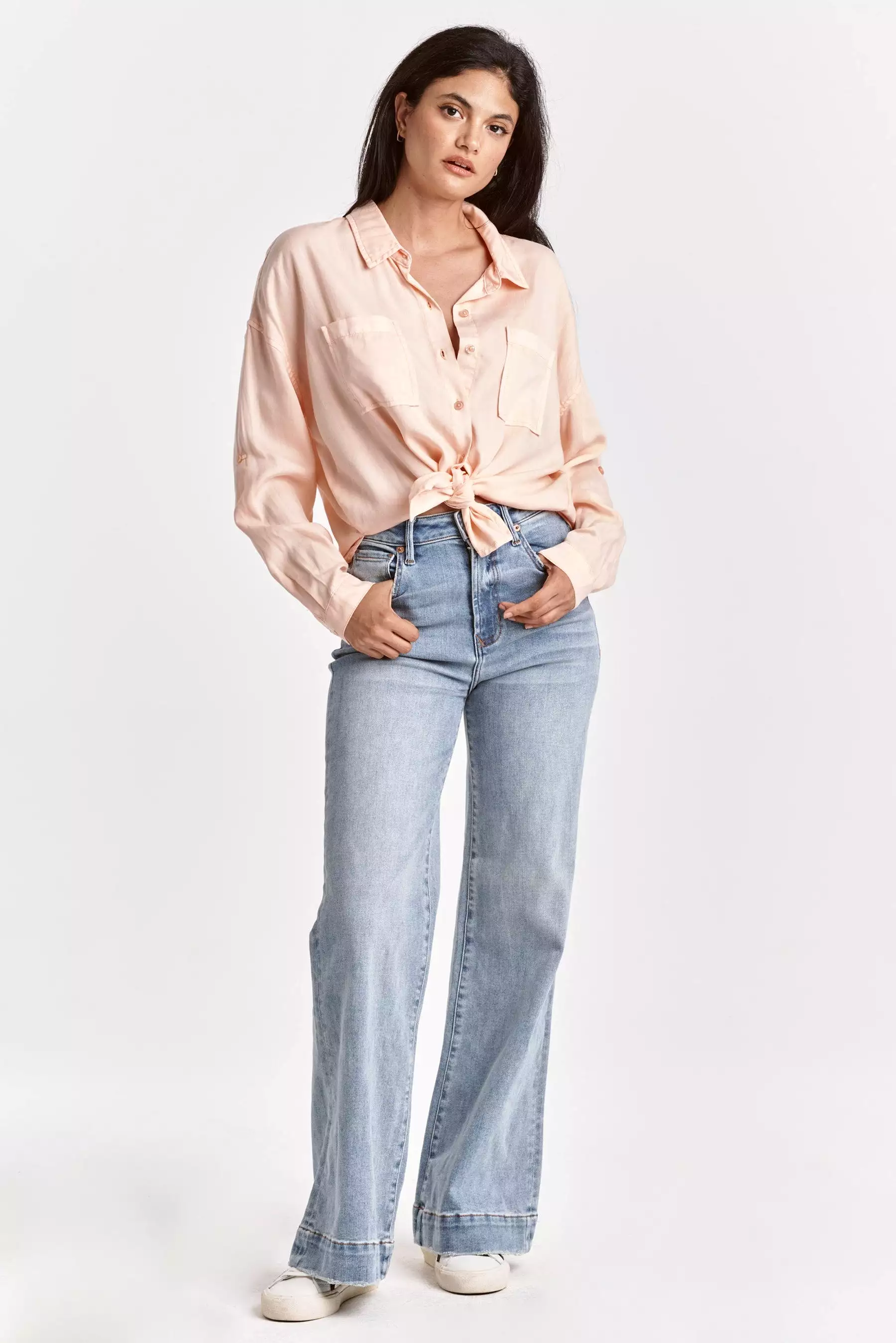 Dear John Fiona Mid Rise Wide Leg Jeans - Montilla