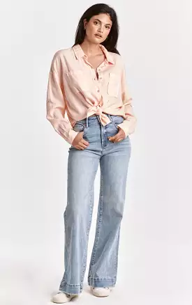 Dear John Fiona Super High Rise Wide Leg Jeans - Montilla