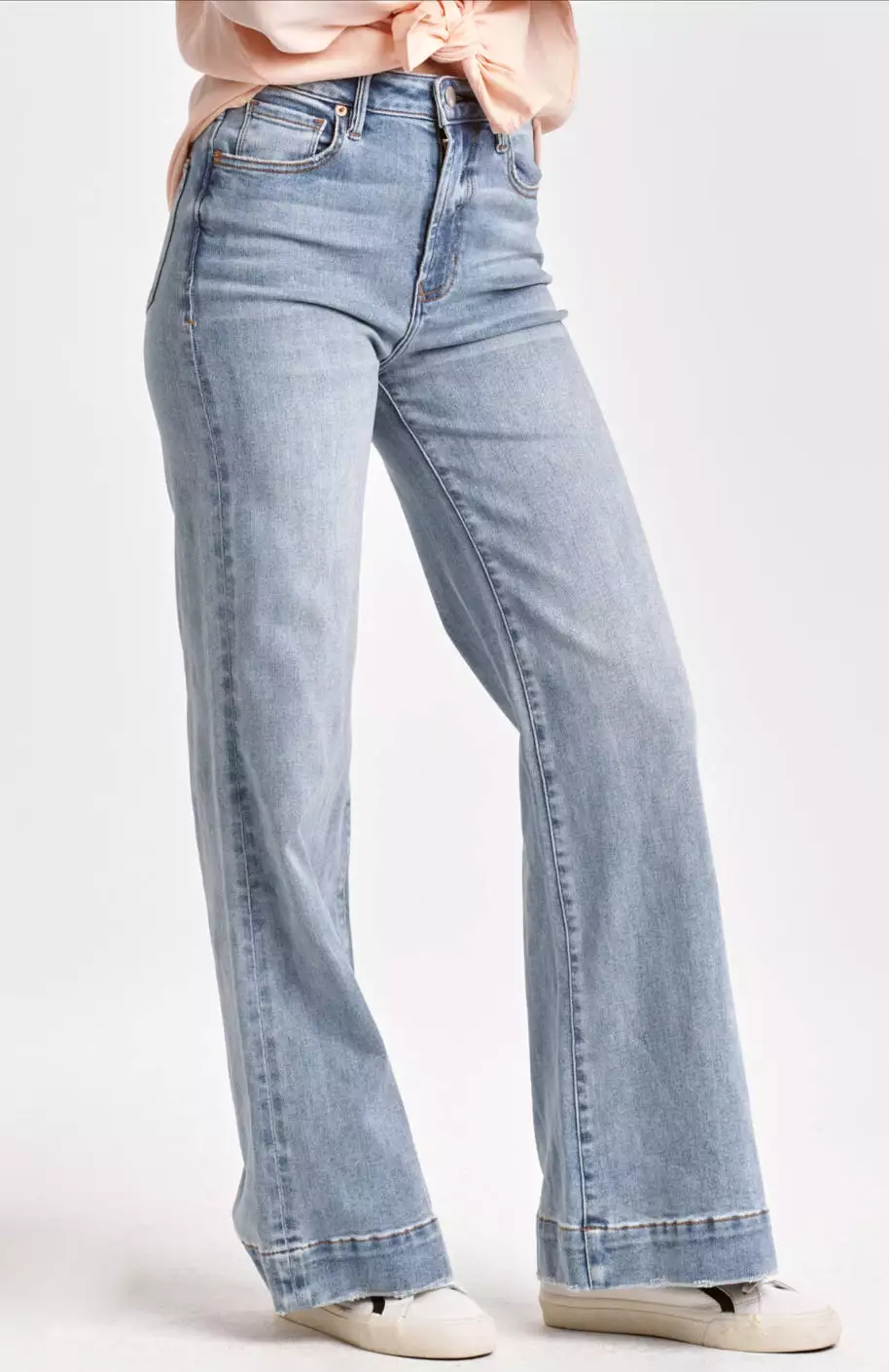 Dear John Fiona Super High Rise Wide Leg Jeans - Montilla