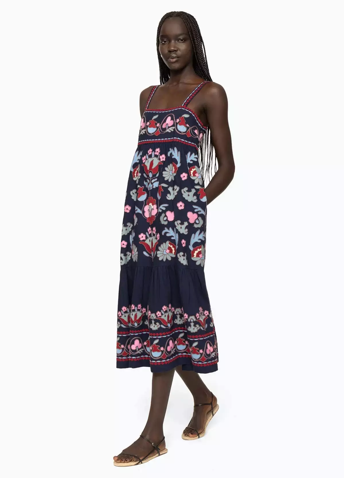 Eclisse Embroidery Slip Dress