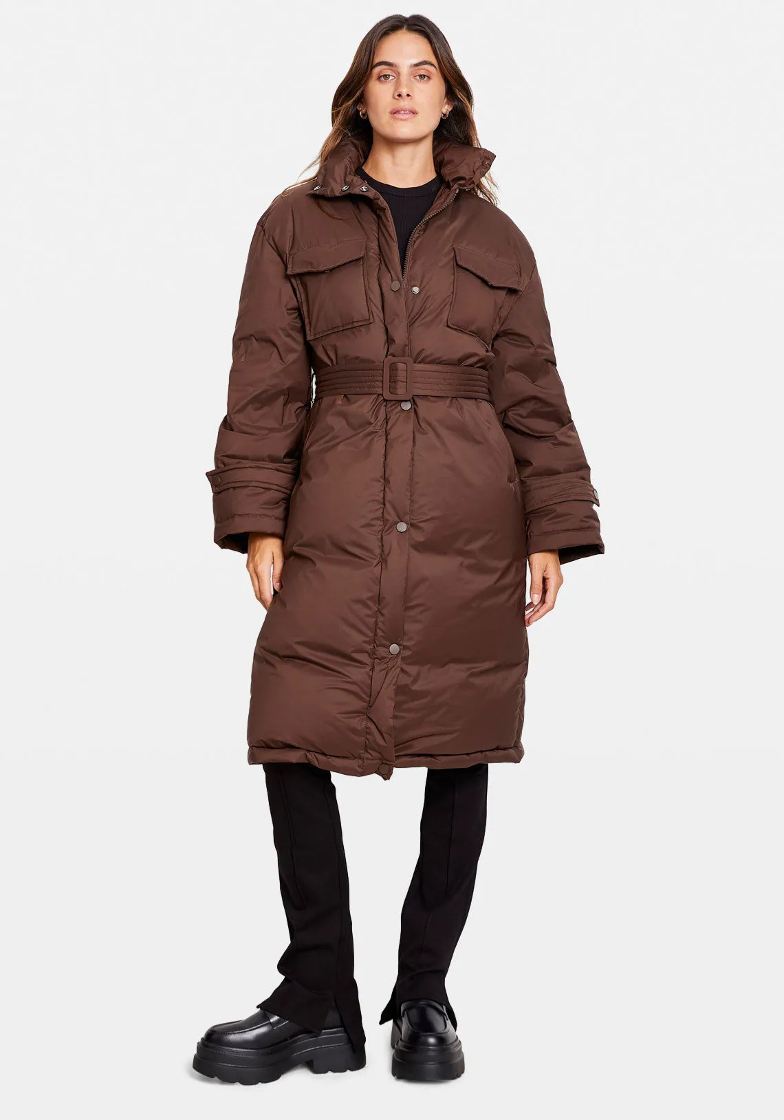 EMMA COAT DARK BROWN