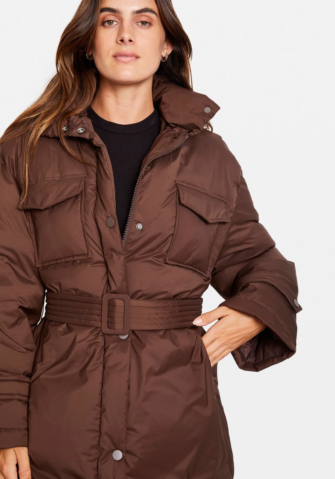 EMMA COAT DARK BROWN