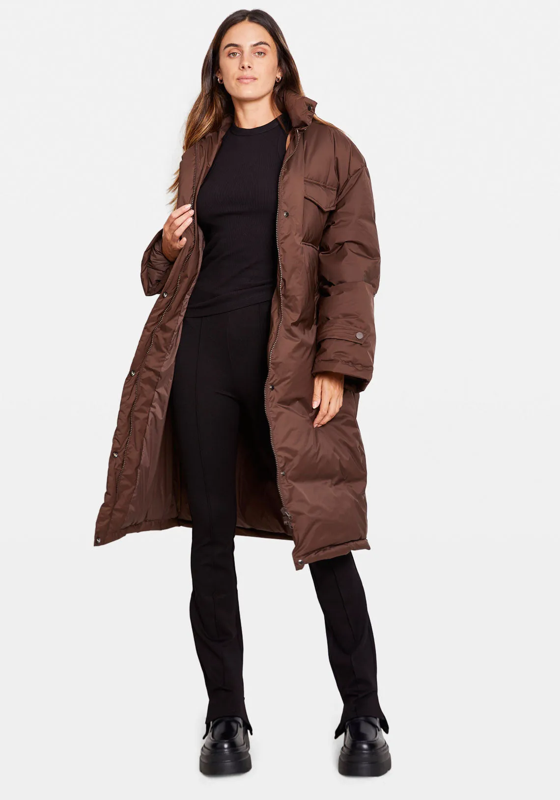 EMMA COAT DARK BROWN