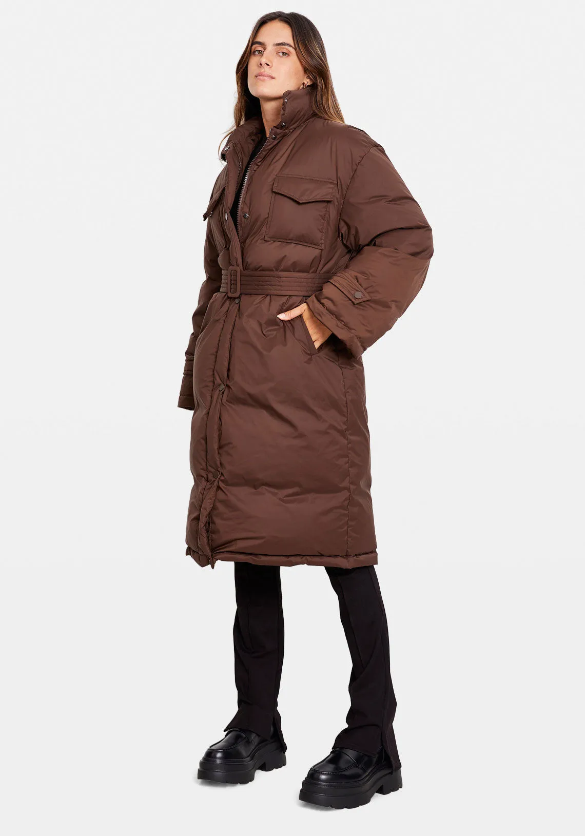 EMMA COAT DARK BROWN