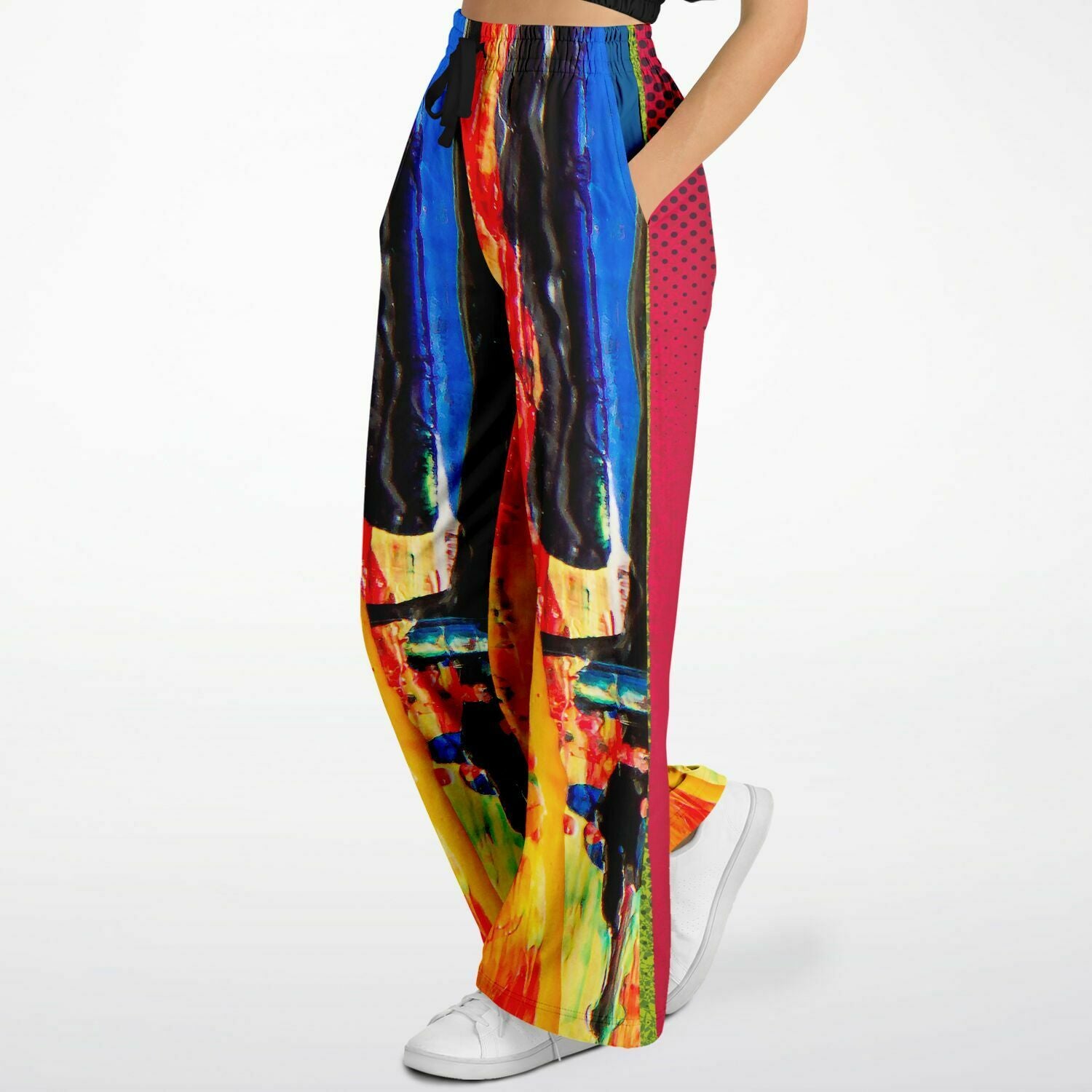 Esplanade Striped Eco-Poly Stretchy Phat Bellbottoms