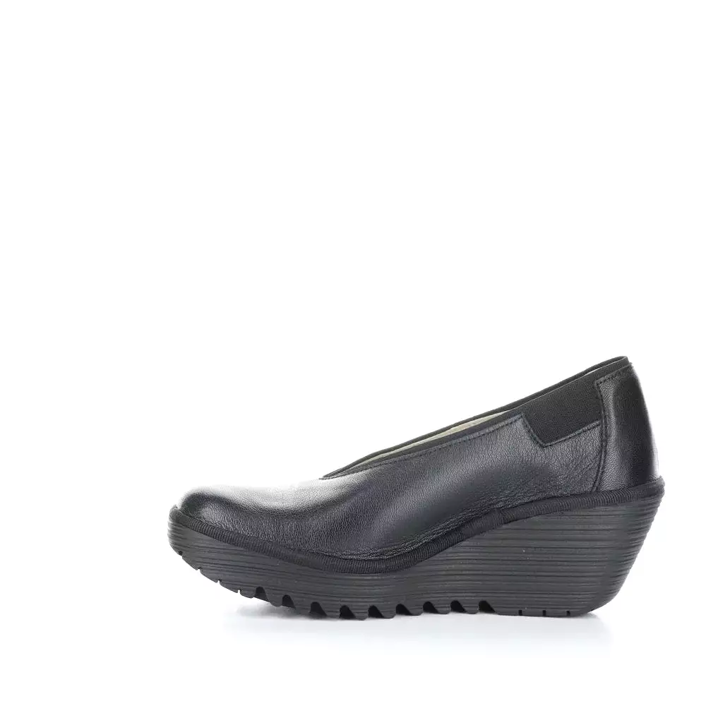 Fly London Women's Yoza Wedge Pump - Black Mousse