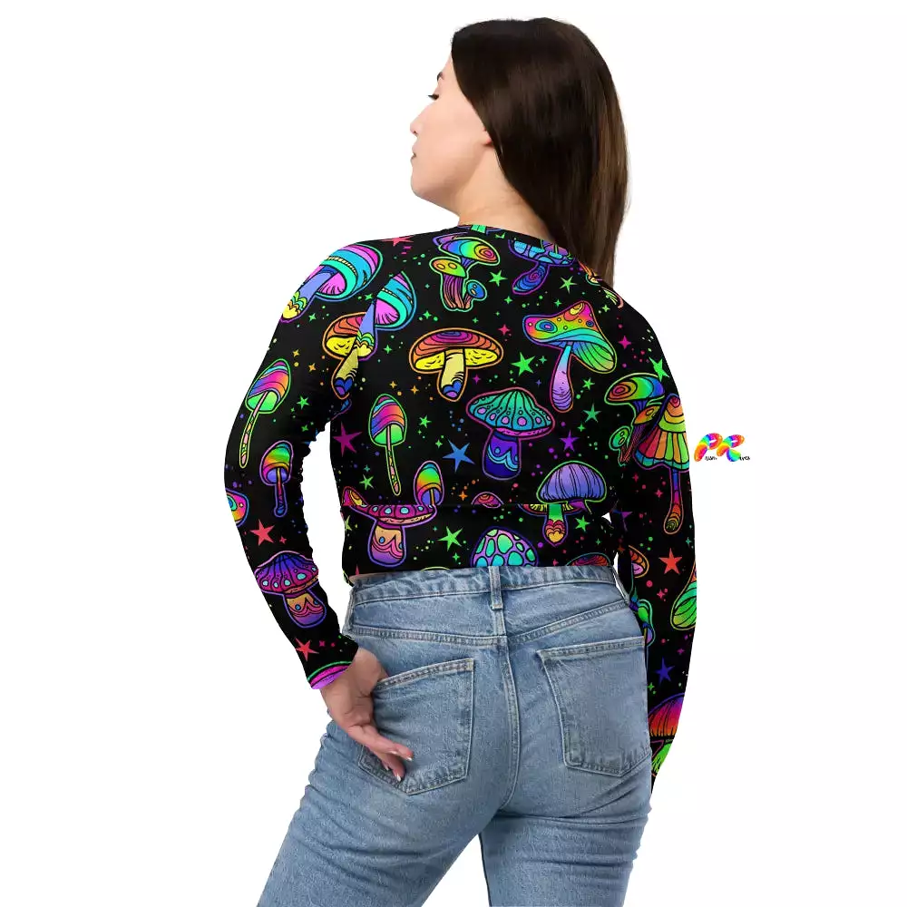 Fungi Dreamscape Rave Crop Top