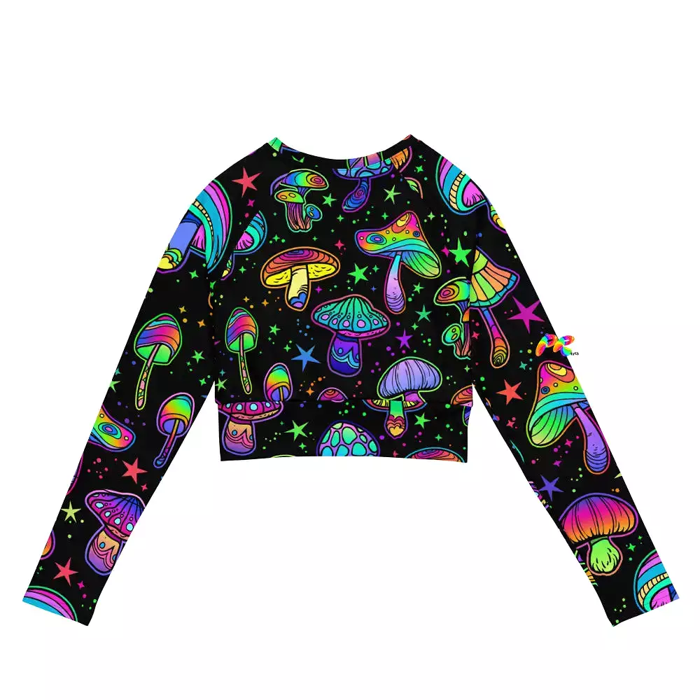 Fungi Dreamscape Rave Crop Top