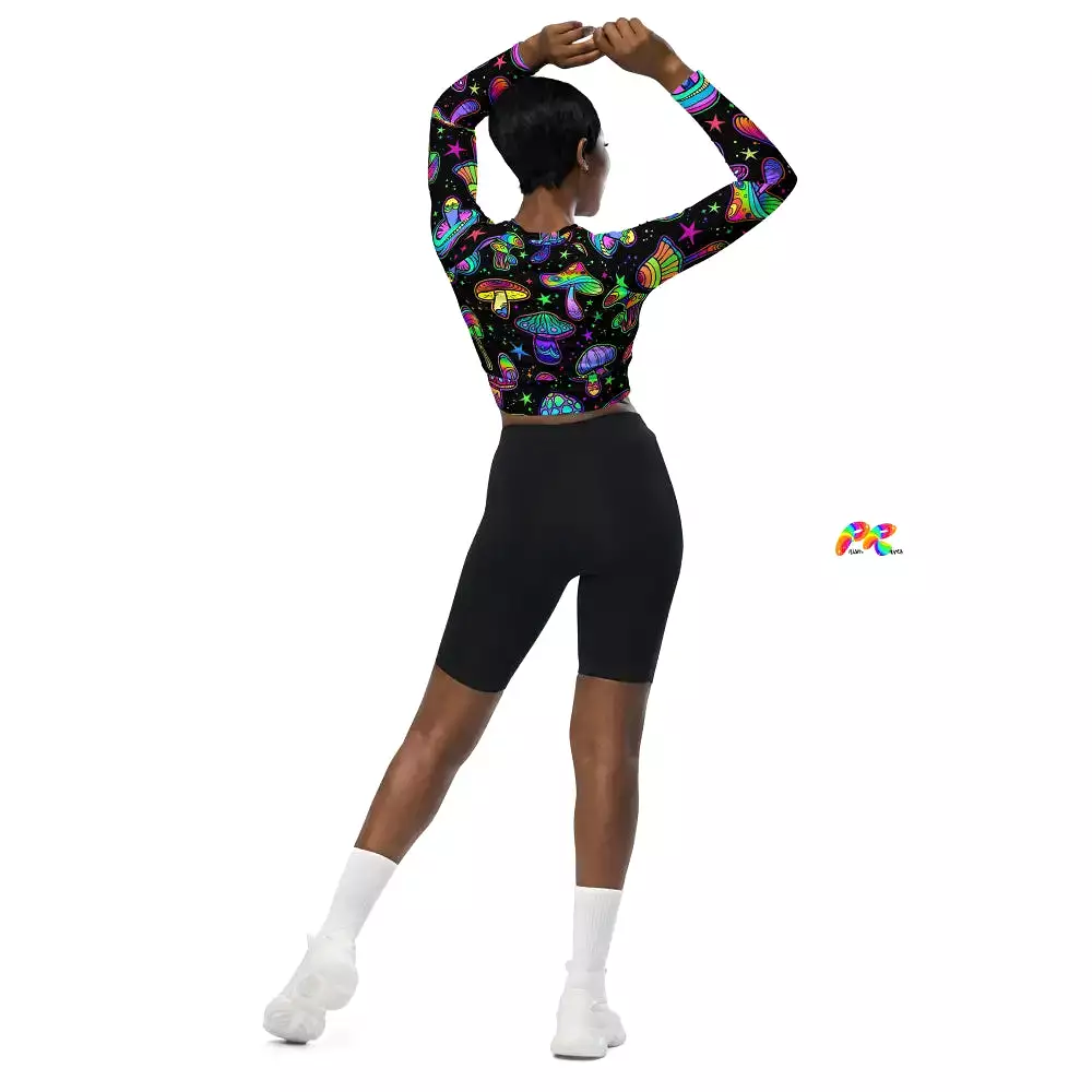 Fungi Dreamscape Rave Crop Top