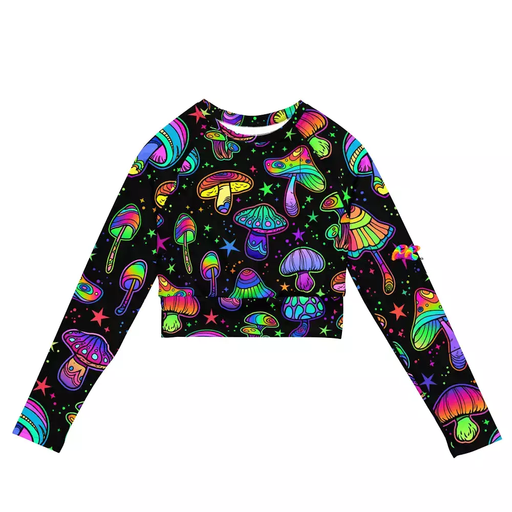 Fungi Dreamscape Rave Crop Top