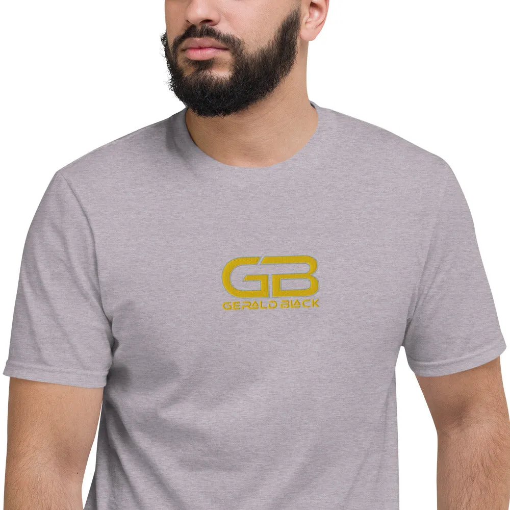 Gerald Black Embroidered Short-sleeve T-Shirt for Men and Women