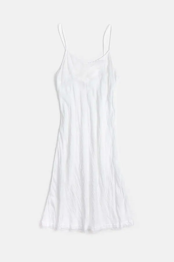 Greta Cotton Voile Slip Dress - White