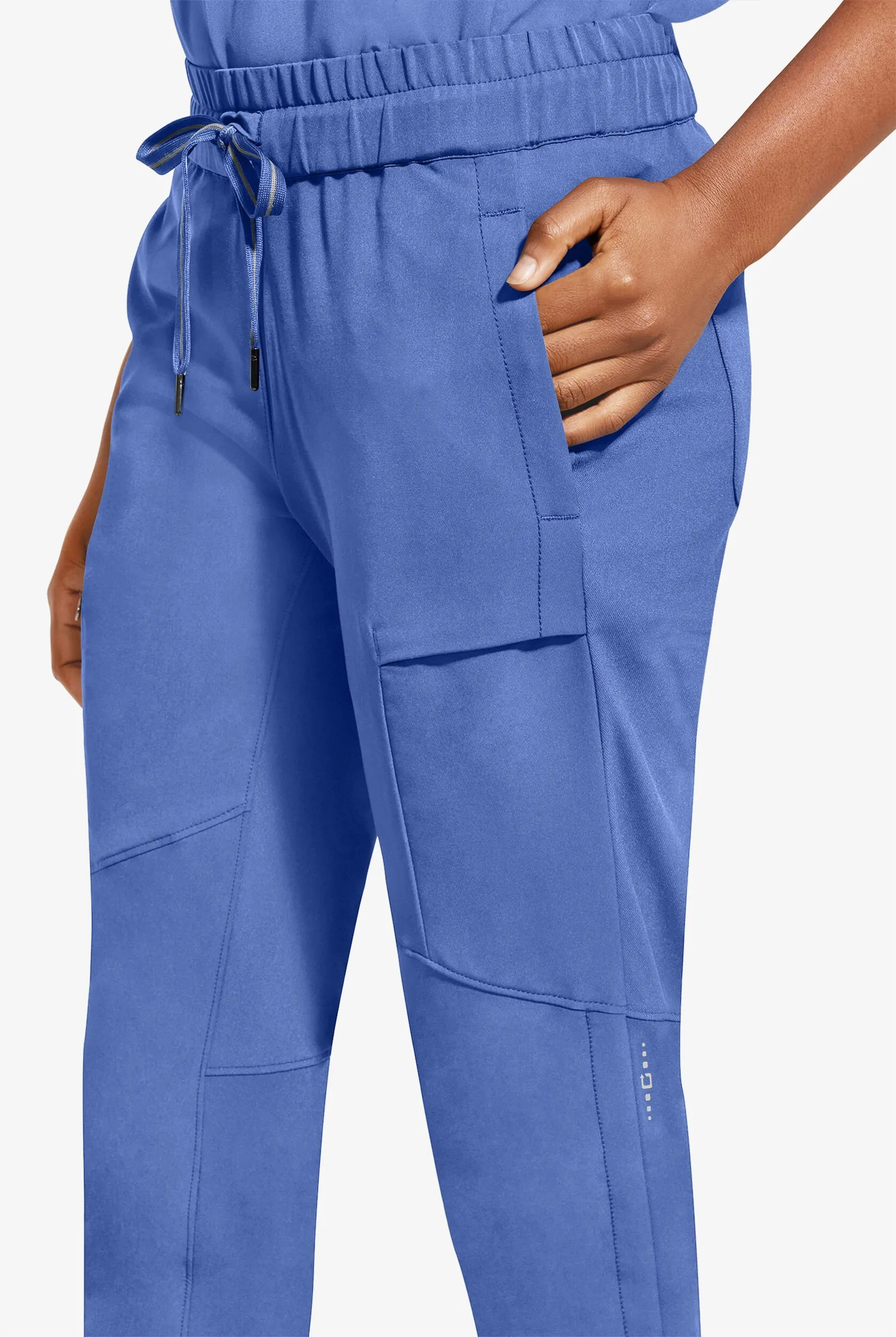 Healing Hands 360 Naya Women's 6-Pocket STRETCH Elastic Jogger Drawstring Scrub Pants - Petite